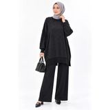 Nuss 3043 İpek Kupra Vegan Tunik Siyah