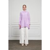Nuss Y3001 Oversize Basic Gömlek - Lila - Standart