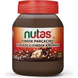 Nutas Fındık Parçacıklı Kakaolu Fındık Kreması – 700G Cam Kavanoz - 700 gr