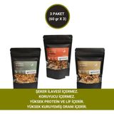 Nutaso Pecan, Choco, Salty Granola 60 gr x 3 - 180 gr