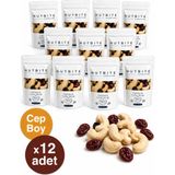 Nutbite 12’li Cep Boy - Çiğ Kaju & Turna Yemişi - Taptaze Mahsül - Hafif Atıştırmalık Kuruyemiş - 12X40 gr - 480 gr