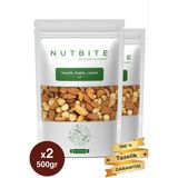 Nutbite Deluxe Karışık 1kg - Kavrulmuş Kabuksuz Karışık Kuruyemiş - 1 kg