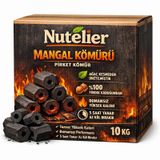 Nutelier Fındık Kabuğu Briket Mangal Kömürü 10 Kg