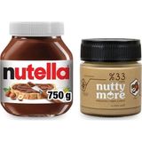 Nutella 750 gr & Nutty More %33 Fındık Parçacıklı Fındık Ezmesi 200 gr
