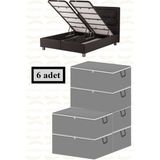 Nutex 6 Adet Baza Altı Çekyat Tipi Hurç 60 x 40 x 22 - Antrasit