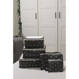Nutex 6'lı Valiz Düzenleyici Bavul Içi Organizer Set - Seyahat Hurcu - Puantiye Desen(Gri)