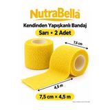 NutraBella kendinden yapışkanlı bandajlar spor nonwoven su geçirmez bilek ayak bileği parmak koruma dövme SARI