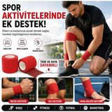 Nutrabella Sporcu Bandajı Kendinden Yapışan Elastik Coban Bandaj 5 cm x 4,5 m 2'li Paket Kırmızı