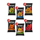 NUTRAS 12'li Karma Cips Paketi 50 g x 12 – 6 Çeşit x 2 Adet, Kajun, Cheddar Cheese, Yoghurt & Herbs, Avocado, Ketchup, Sea Salt – Yüksek Proteinli, Katkısız ve Koruyucusuz