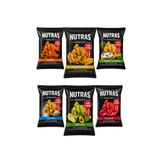 NUTRAS 6'lı Karma Cips Paketi 50 g x 6 – Kajun, Cheddar Cheese, Yoghurt & Herbs, Avocado, Ketchup, Sea Salt – Yüksek Proteinli, Katkısız ve Koruyucusuz