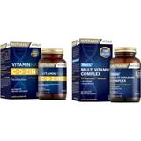 Nutraxin 14 Vitamin 7 Mineral Içerikli Multıvıtamın Erkek 60 Tablet+Vitamin Max 60 Tablet - Sade