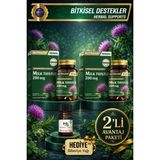 Nutraxin 2 Adet Milk Thistle (Deve Dikeni) 200MG Ekstresi Içeren 60 Adet Tablet+Hediye Biberiye Yağı
