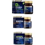 Nutraxin 5000 Mcg 30 Tablet Biotin+Selenium 100MCG 100 Tablet+D3 Vitamini 120 Tablet - --