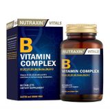 Nutraxin B Vitamin Complex 60 Tablet B1-B2-B3-B5-B6-Biotin-B9-B12 Türkiye Menşeli Besin Takviyesi