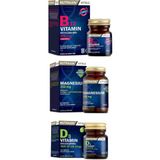 Nutraxin B12 Vitamini 1000 Mcg 60 Dilaltı Tableti + Magnesium 250 Mg 60 Tablet+d3 Vitamini 1000 Iu 120 Tablet