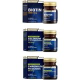 Nutraxin Biotin 5000 Mcg 30 Tablet, Selenium 100 Mcg 100 Tablet, Chromium Picolinate 200 Mcg 90 Tablet - --