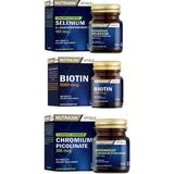 Nutraxin Biotin 5000 Mcg 30 Tablet +Selenium 100 Mcg 100 Tablet+Krom Minerali Içeren Gıda Takviyesi 90 Tablet - --