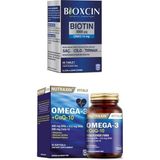 Nutraxin Biotin 5000 Mcg 60 Tablet + Koenzim Q10 Içeren Omega-3 +Coq-10 60 Kapsül