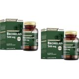 Nutraxin Bromelain 60 Tablet 2 Adet Kapsül İçerik Bilgisi ile Türkiye Menşeli Besin Takviyesi - Aromalı