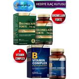 Nutraxin Bromelain Forte 60 Tablet + B Vitamin Complex 60 Tablet