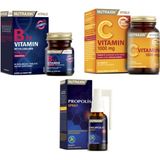 Nutraxin C Vitamin 1000 Mg 30 TABLET+B12 Vitamin 1000 Mcg+Propolis Boğaz Spreyi - --