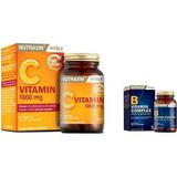 Nutraxin C Vitamin 1000 Mg ve Bıotın Içeren B Vitamin Complex - Beyaz