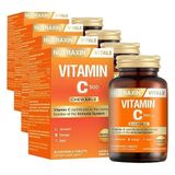 Nutraxin Chewable Vitamin C 500 mg | Çiğnenebilir Form | Şeker ve Gluten İçermez | 30 Tablet (4 paketi)