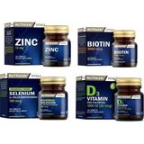 Nutraxin Çinko 15 Mg 100 Tablet + D3 Vitamini 120 Tablet+Biotin 30 Tablet + Selenium 100 Tablet