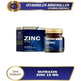 Nutraxin Çinko Sülfat İçeren 15 mg 100 Tablet Takviye Edici Gıda Normal Metabolizma Desteği