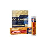 Nutraxin Collagen Powder & Vitamin C D Zinc Efervesan Tablet