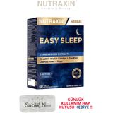 Nutraxin Easy Sleep 60 Tablet ( Sarı Kantaron-Kedi Otu Kök-Çarkıfelek-Şerbetçiotu-Vişne Meyve Ekstreleri içerir)+Hap Kutusu HEDİYE