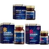 Nutraxin Folic Acid 400 Mcg + B Vitamin Complex 60 T.+ B12 60 Dilaltı Tablet
