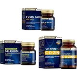 Nutraxin Folic Acid 400 Mcg + Selenyum 100 Mcg + C-D-Zinc 60 Tablet - Sade