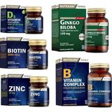 Nutraxin Ginkgo Biloba 60 Tablet + Biotin + Çinko + D3 Vitamini + B Vitamini 60 Tablet