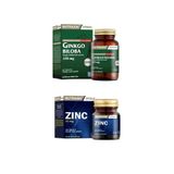 Nutraxin Ginkgo Biloba 60 Tablet + Çinko ( Zinc ) Takviyesi 15 Mg 100 Tablet