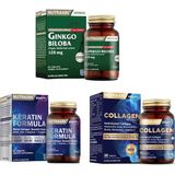 Nutraxin Ginkgo Biloba 60 Tablet + Hidrolize 30 Tablet + Keratin Formula 60 Tablet