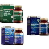 Nutraxin Ginkgo Biloba 60 Tablet +Omega 3 +Coq-10(Koenzim) 60 Kapsül + Magnezyum 60 Tablet