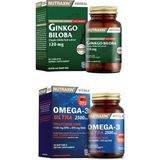 Nutraxin Ginkgo Biloba 60 Tablet + Omega 3 Ultra 2500 Mg 30 Kapsül