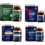 Nutraxin Ginkgo Biloba 60 Tablet + Vitamin Max (C,D,Zinc) + B12 Vitamini + Magnezyum