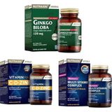 Nutraxin Ginkgo Biloba 60 Tablet + Vitamin Max (C,D,Zinc)60 Tablet + Women's Multivitamin 60 Tablet