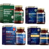 Nutraxin Ginkgo Biloba 60 Tablet+Omega 3 Ultra 2500 Mg 30 Kapsül+Vitamin Max 60 Tablet+Magnesium 60 Tablet