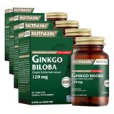 Nutraxin Herbal Ginkgo Biloba+ 120 mg 60 Tablet Takviye Edici Gıda (4 paketi)