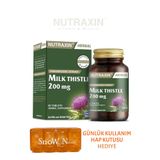 Nutraxin Herbal Milk Thistle (Deve Dikeni Tohumu Ekstresi) %80 Silimarin | 60 Tablet + Hap Kutusu Hediye