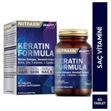 Nutraxin Keratin Formula 60 Tablet Takviye Edici Gıda İçeren Çinko ve Vitaminler ile Yetişkinler İçin