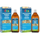 Nutraxin Kids Multivitamin Mineral Şurup 150 ml – 17 Vitamin ve Mineral, L-Arjinin, Kara Mürver, Beta Glukan, Çocuklar İçin Bağışıklık ve Gelişim Desteği (2 paketi)