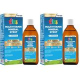 Nutraxin Kids Multivitamin Mineral Şurup 150 ml – 17 Vitamin ve Mineral, L-Arjinin, Kara Mürver, Beta Glukan, Çocuklar İçin Bağışıklık ve Gelişim Desteği (2 paketi)