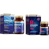 Nutraxin Koenzim Q10 Içeren Balık Yağı - Omega-3 + Co Q-10 60 Yumuşak Kapsül + B12 Vitamini 1000 Mcg 60 Dilaltı Tableti