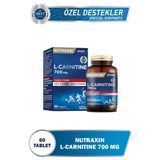 Nutraxin L-Carnitine 700 Mg 60 Tablet | 700 Mg L-Karnitin | Enerji & Yağ Metabolizması Desteği
