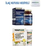 Nutraxin Magnesium Complex 60 Tablet + Youplus Vitamin C Çinko Propolis 20 Efervesan Ilaç Kutusu Hediyeli
