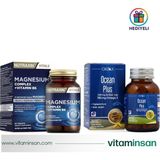 Nutraxin Magnesium Complex Vitamin B6 60 Tablet + Ocean Plus 1200 mg 50 Kapsül Balık Yağı